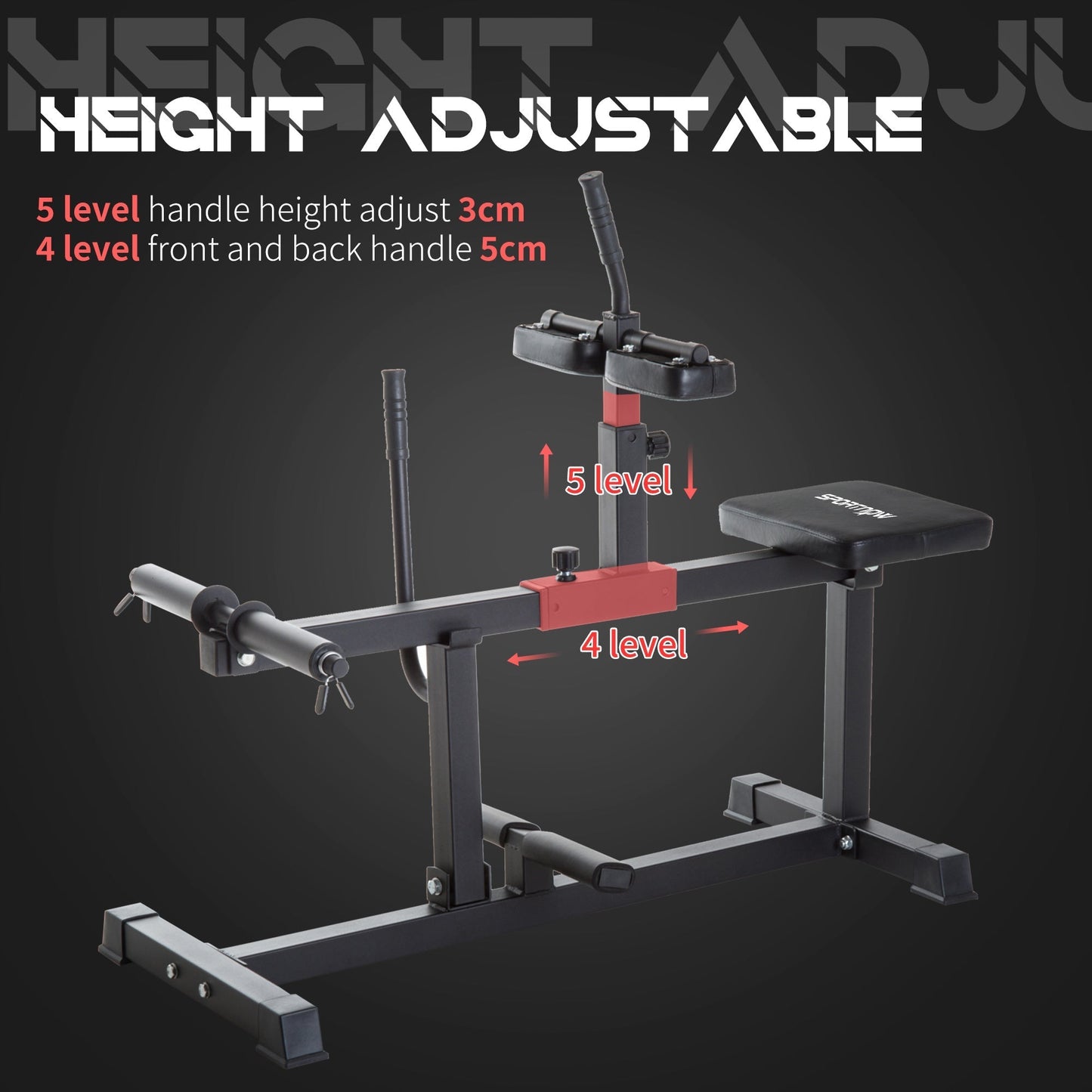 SPORTNOW Seated Leg Extension Machine, Adjustable Leg Raise Machine and Curl Machine with Plate Loaded for Hip, Lower Body and Home Gym Workout
