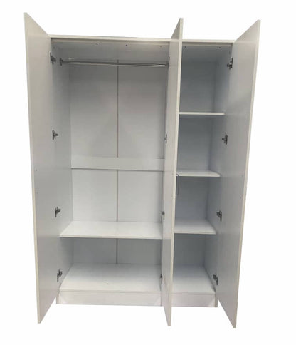 Wardrobe SLEEK 3 Door Wardrobe white 120cm