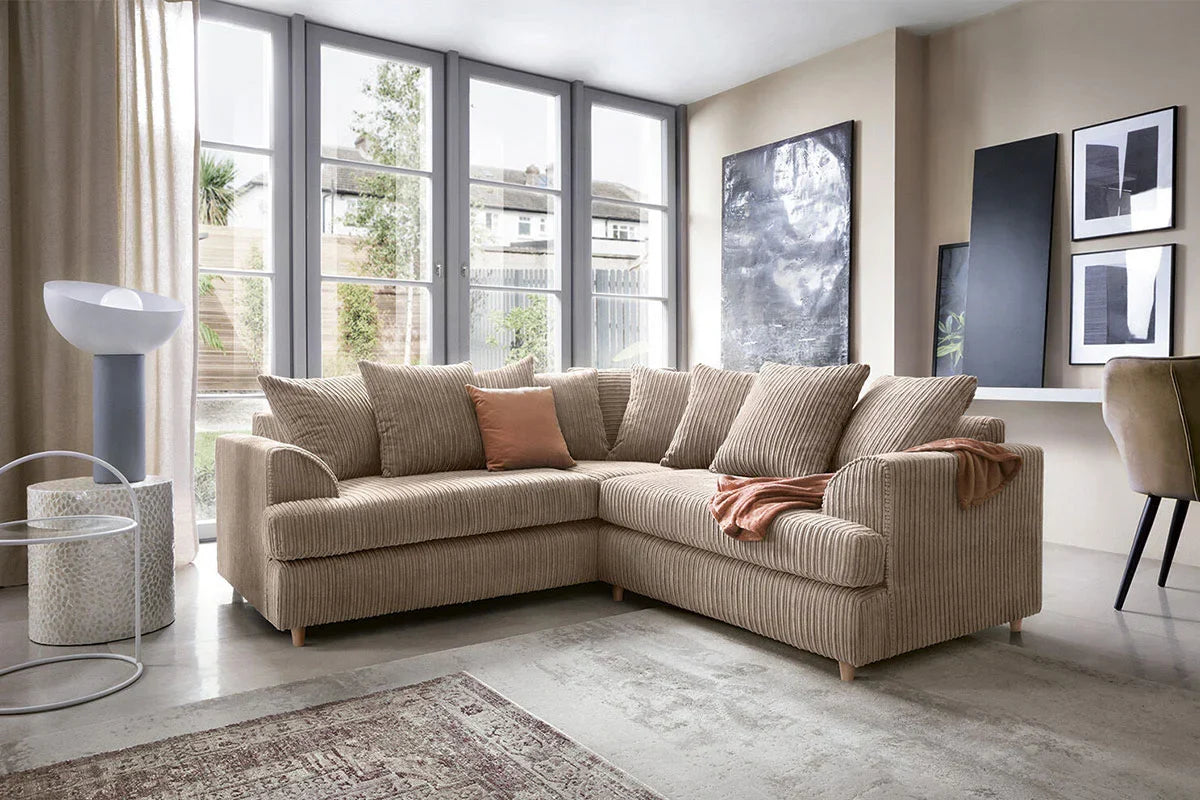 Fergasson Fabric Corner Sofa - Brown