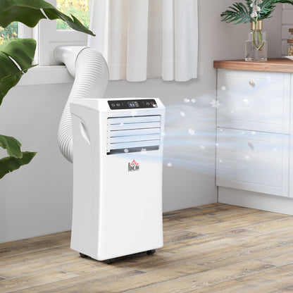 HOMCOM 9000 BTU Air Conditioning Unit, 3-in-1 Portable Air Conditioner, Dehumidifier, Cooling Fan with Remote Control, Digital Display, 2 Speeds, 24H Timer, Window Venting Kit, 28m_