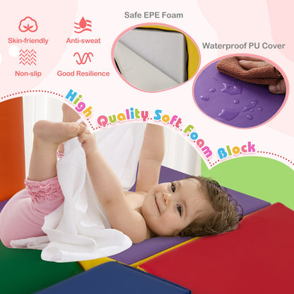 Foam Climbing Blocks with PU Cover for Toddlers 1-3-Purple