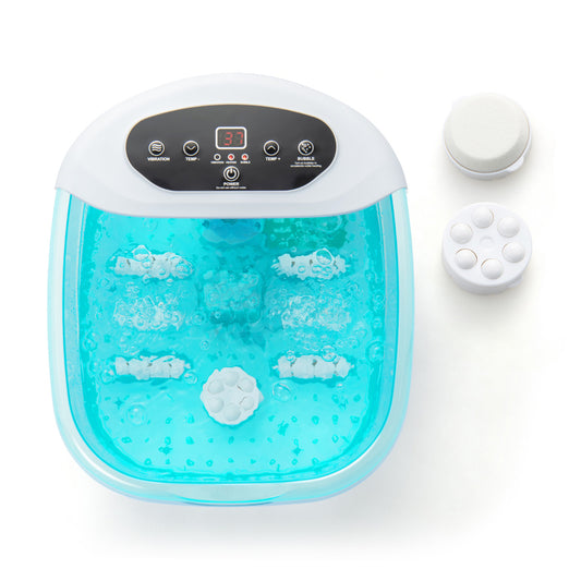 Foot Spa Massager with Removable Pedicure Stone-Lake Blue