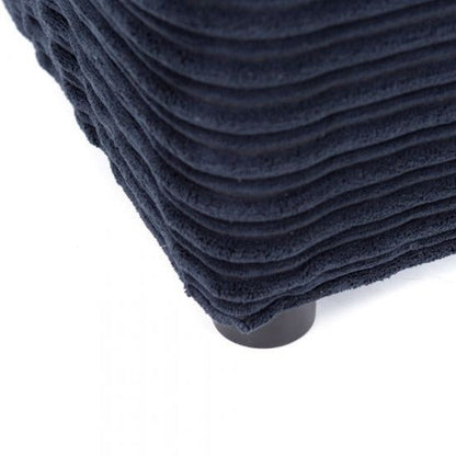 Porto Jumbo Cord Footstool - Black