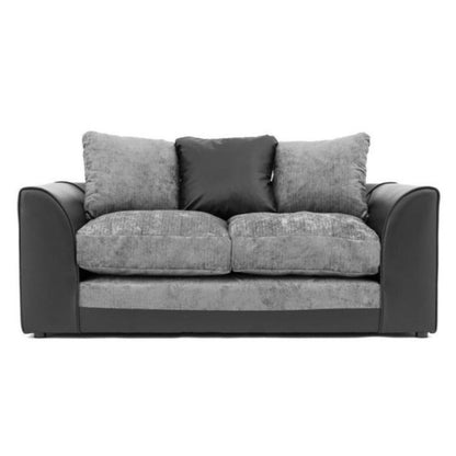 Dylan Chenille Fabric 3 Seater Sofa - Black Grey or Brown Beige