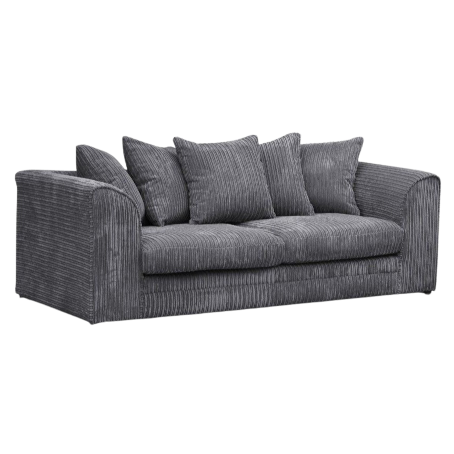 Desmond Jumbo Cord 3 Seater and 2 Seater Sofa Set - Grey and Other Colours