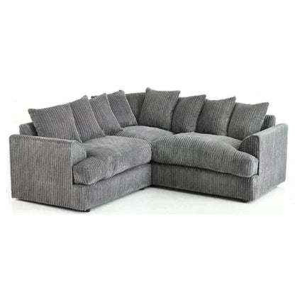 Jamba Double Padded Fabric Cream Corner Sofa - 6 Colours Available