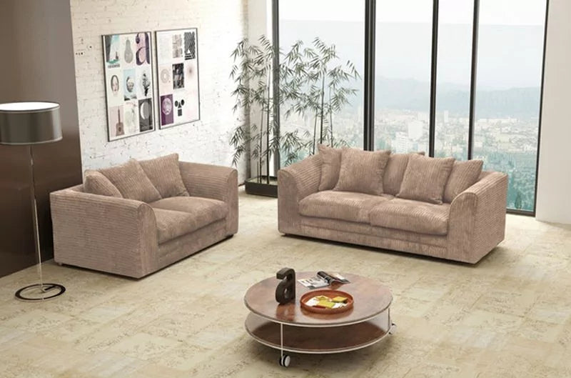 Desmond Jumbo Cord 4 Seater Sofa Grey and Other Colours