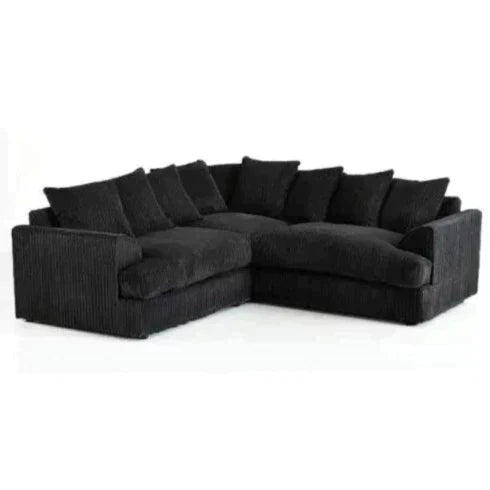 Jamba Double Padded Fabric Cream Corner Sofa - 6 Colours Available