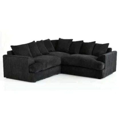 Jamba Double Padded Fabric Cream Corner Sofa - 6 Colours Available