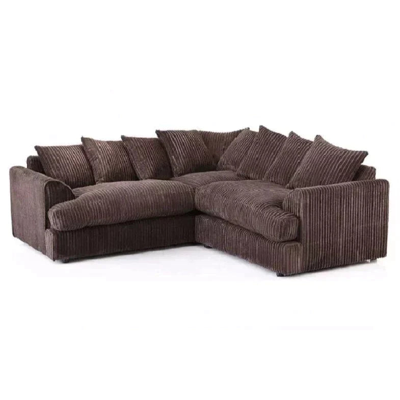 Jamba Double Padded Fabric Cream Corner Sofa - 6 Colours Available