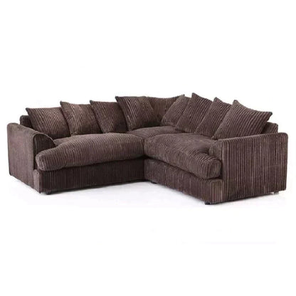 Jamba Double Padded Fabric Cream Corner Sofa - 6 Colours Available