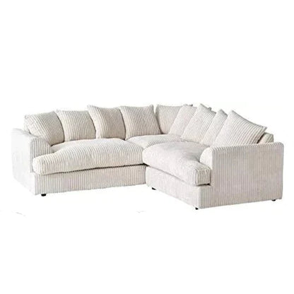 Jamba Double-Padded Fabric Coffee Corner Sofa - 6 Colours Available
