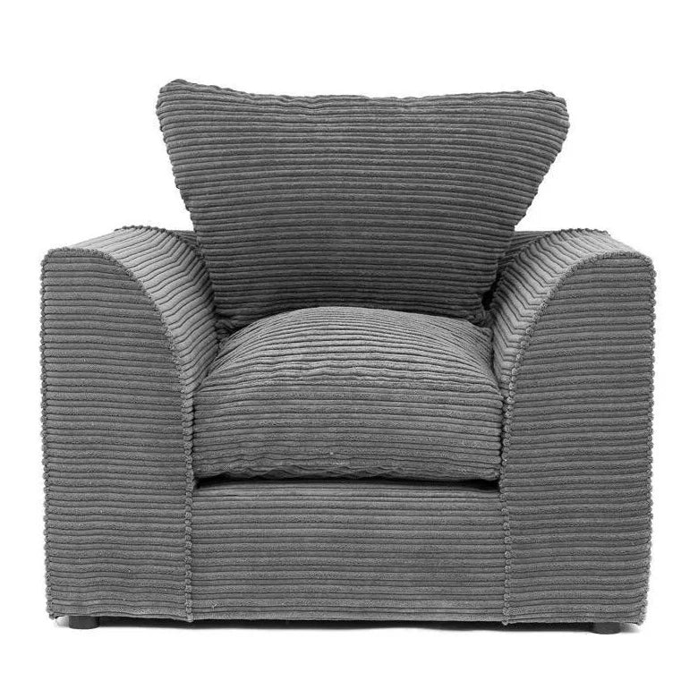 Desmond Jumbo Cord 3 Seater and 2 Seater Sofa Set - Chocolate Brown and Other Colours