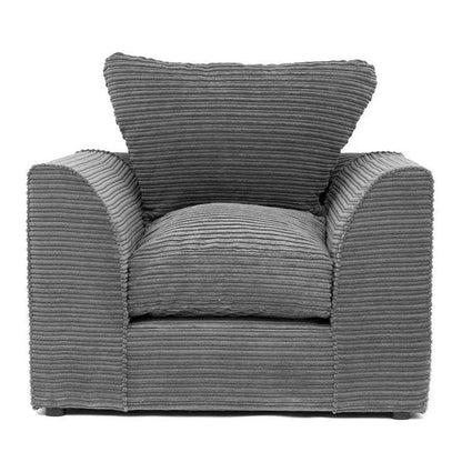 Desmond Jumbo Cord 3 Seater and 2 Seater Sofa Set - Chocolate Brown and Other Colours
