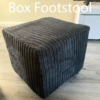 Mona Jumbo Cord Brown Corner Sofa with Footstool