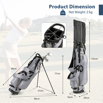 Golf Stand Bag with 4 Way Dividers-Grey