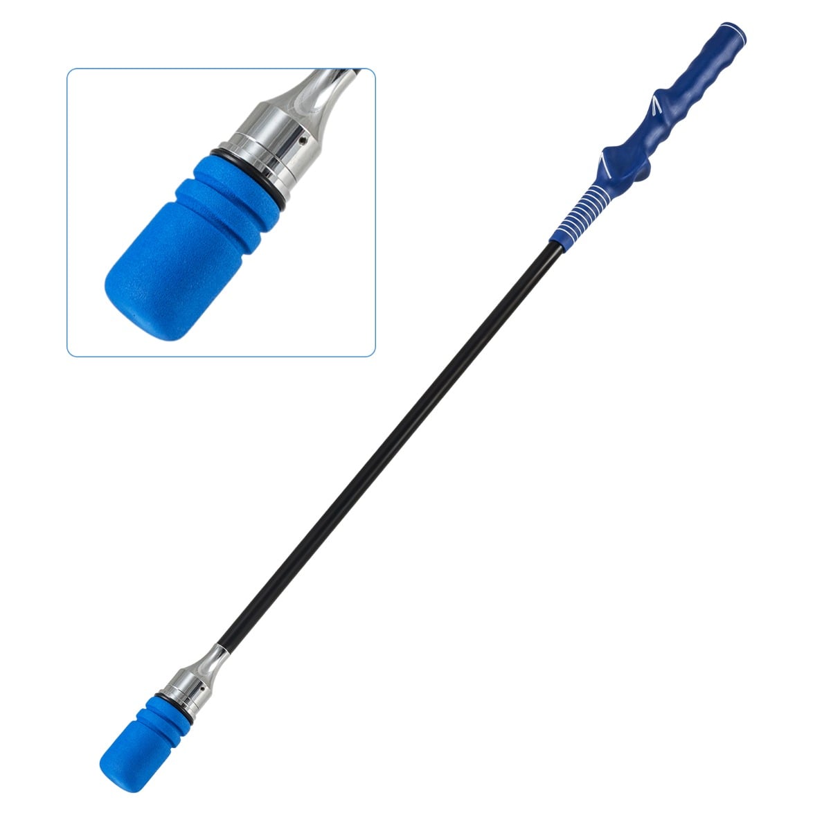 Golf Swing Trainer with Click Sound and Weight Golf Warm-up Practice Tool-Blue