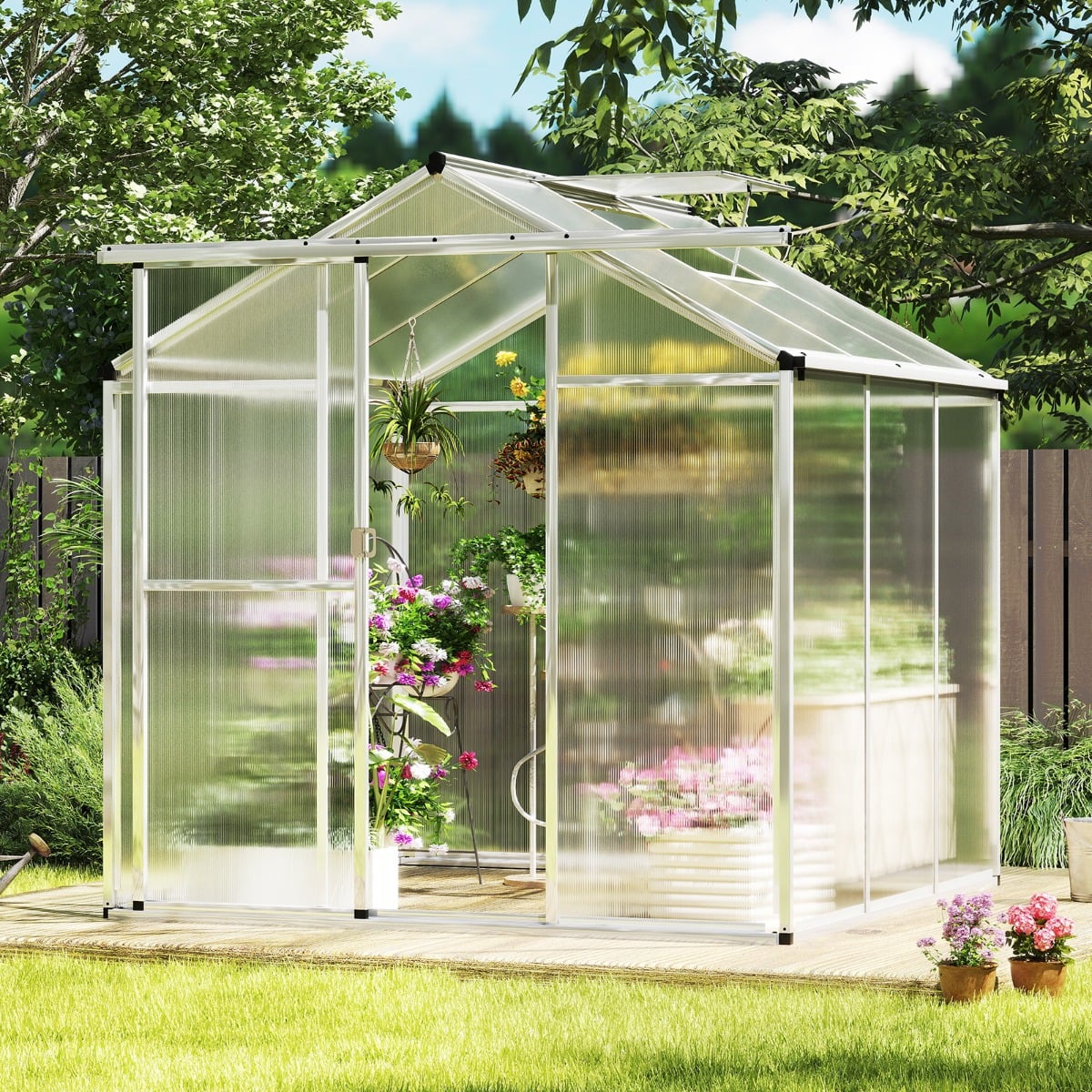 185 x 185 cm/244 x 185 cm Greenhouse Large Walk-in Green House-S