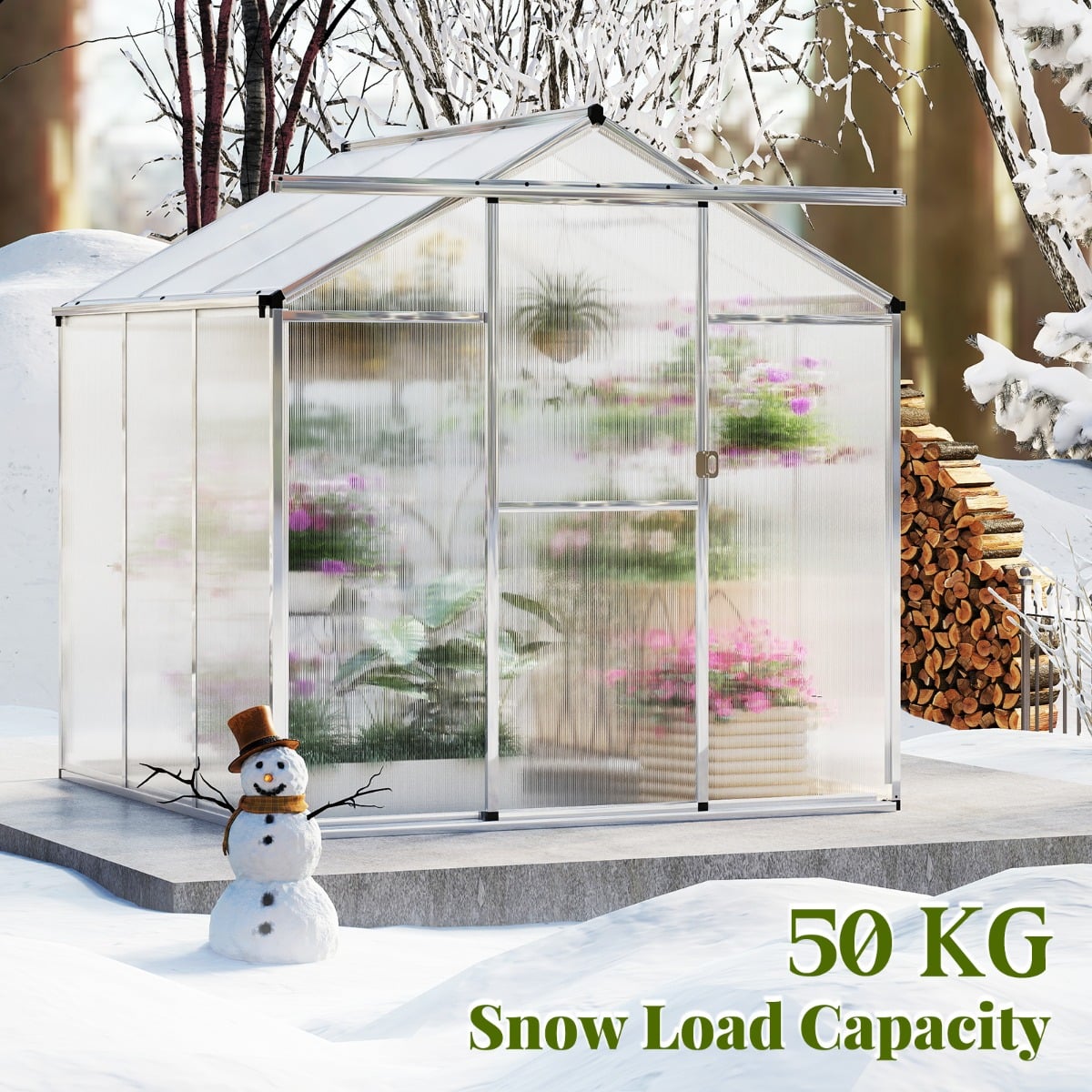 185 x 185 cm/244 x 185 cm Greenhouse Large Walk-in Green House-S