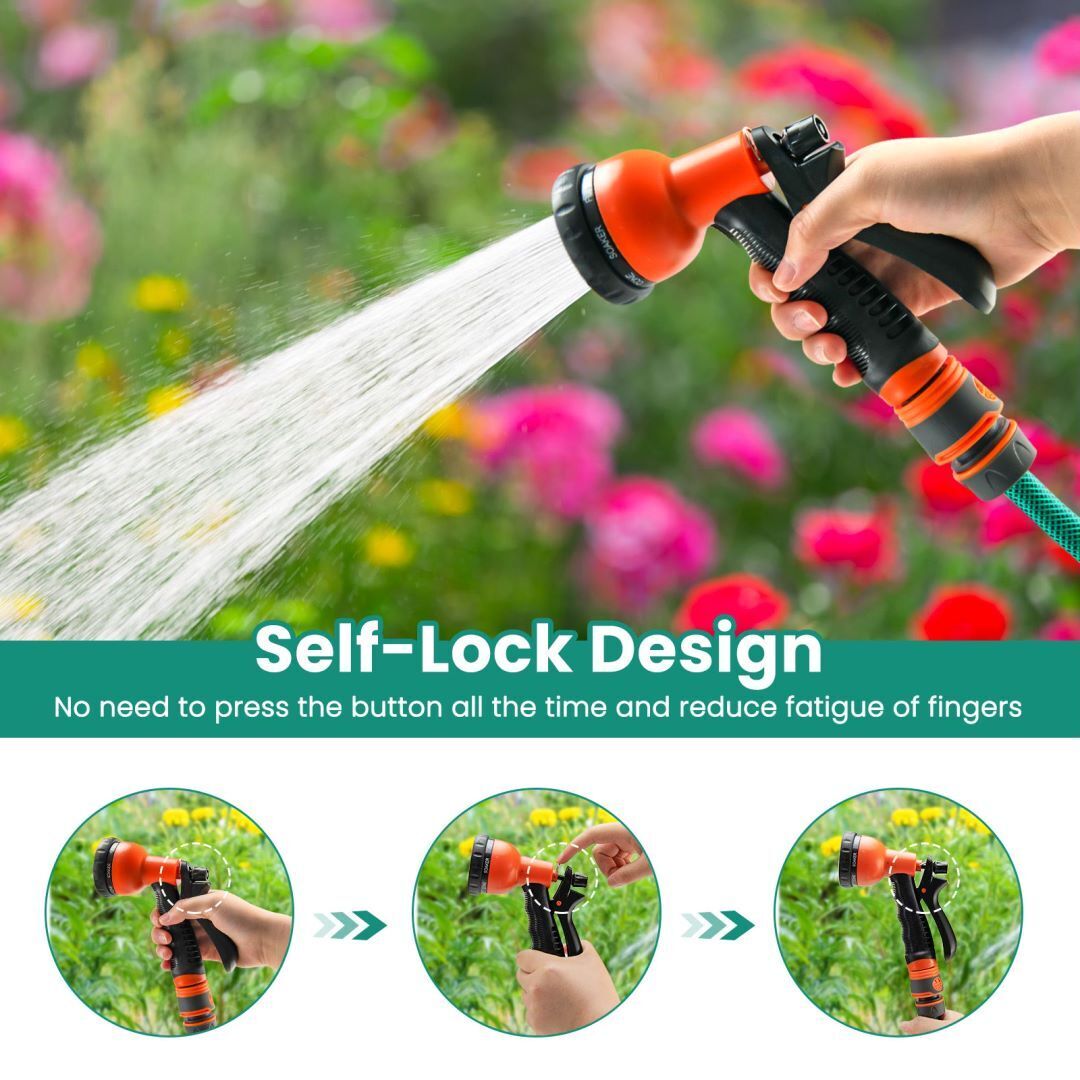 15+1M and 20+2M Wall Mounted Hose Reel Retractable Auto Rewind Watering-20+2M