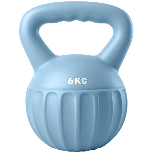 SPORTNOW Kettlebell for Strength Training Kettle Bell with Non-Slip Handle 6 kg Blue
