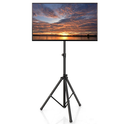 Height Adjustable TV Stand with 35 KG Weight Capacity and Non-slip Foot Pad
