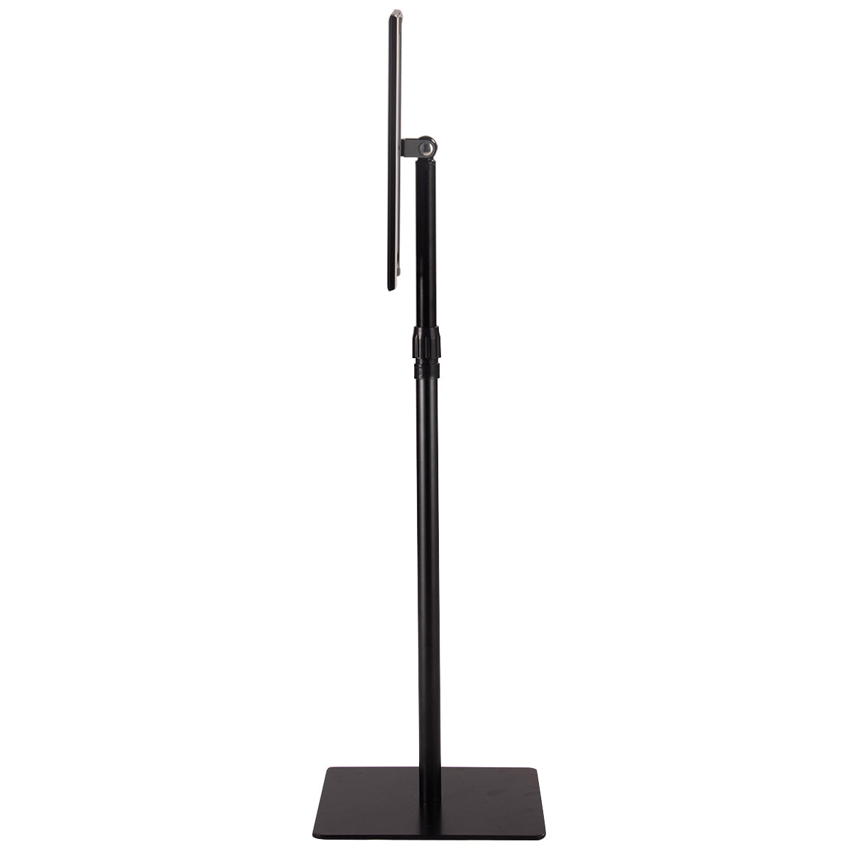 DIN A4 information stand, height-adjustable, removable poster stand, poster silver/black 33 x 24 cm-black