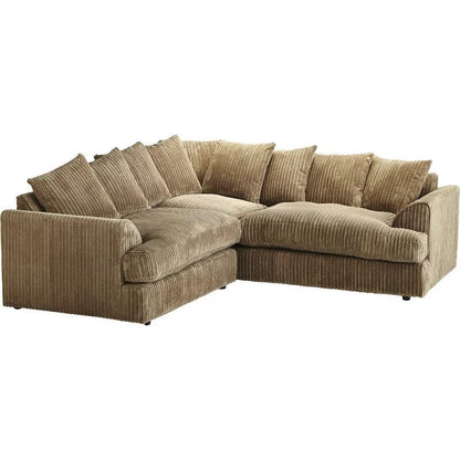 Jamba Double-Padded Fabric Mink Corner Sofa - 6 Colours Available