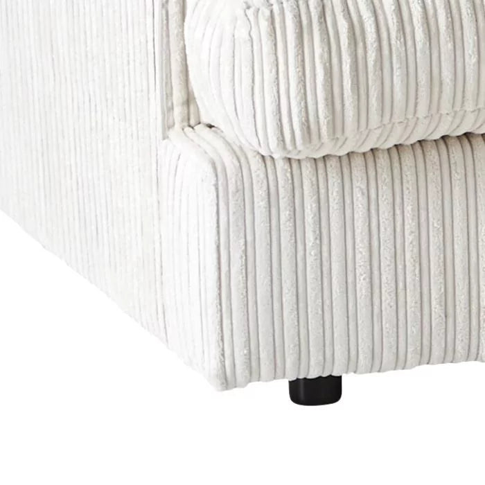 Jamba Double Padded Fabric Cream Corner Sofa - 6 Colours Available