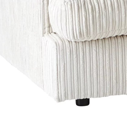 Jamba Double Padded Fabric Cream Corner Sofa - 6 Colours Available