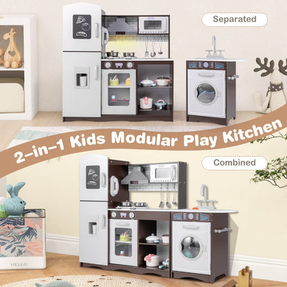 Kids Kitchen Playset with Realistic Lights and Sounds-Coffee