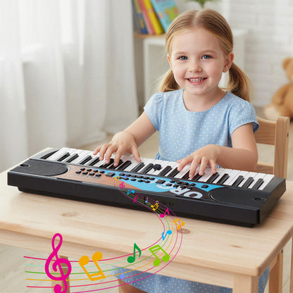 49 Keys Portable Kids Piano Keyboard-Black