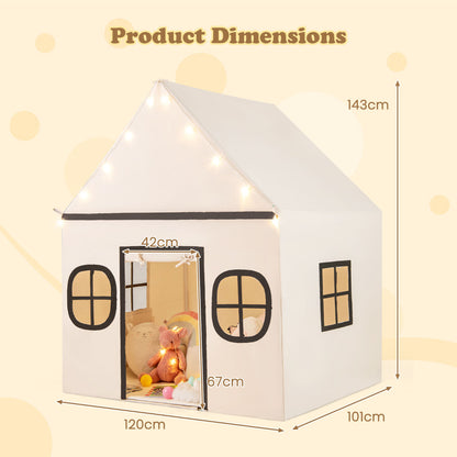 Kids Play Tent Large Playhouse Indoor Play Tent-Beige