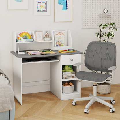 Kids Study Desk Multifunctional Student Desk-Grey