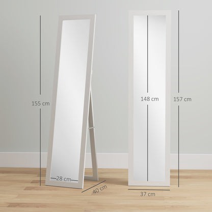 HOMCOM 37 x 157 cm Full Length Mirror - White