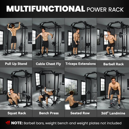 SPORTNOW Lat Pull-Down Home Gym Machine with Cable Crossover for Home Strength Training, Black