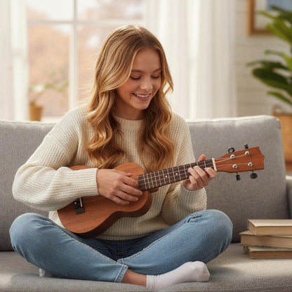 Mahogany Ukulele with Gig Bag and Adjustable Shoulder Strap