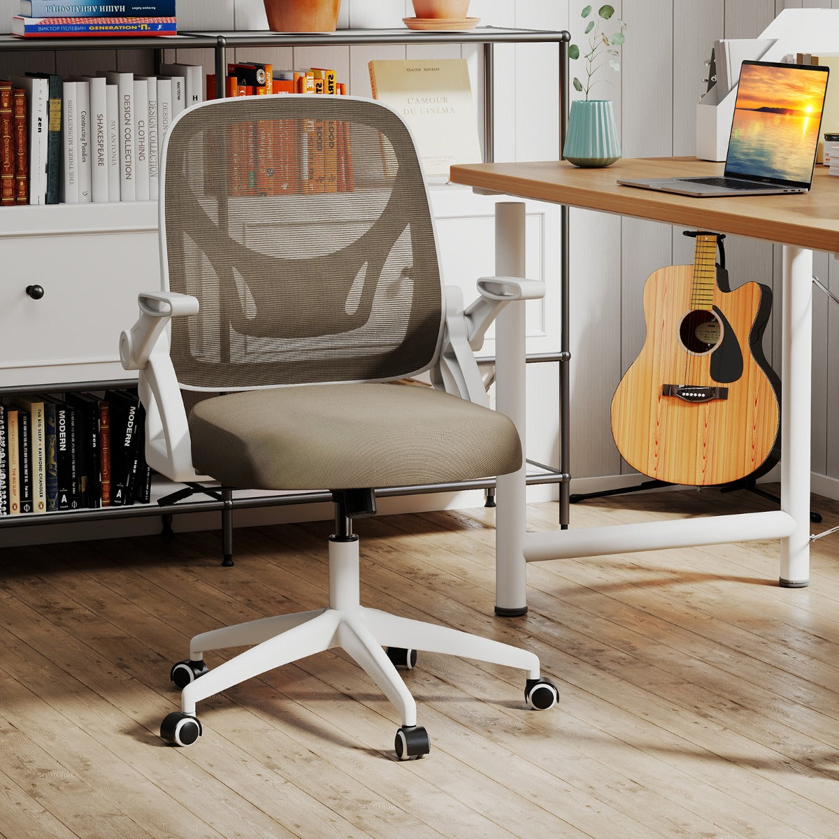 Mesh Office Chair Ergonomic Height Adjustable Swivel Task Computer Desk Chair -Grey