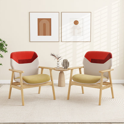 Modern Accent Chair Upholstered Side Armchair with Backrest