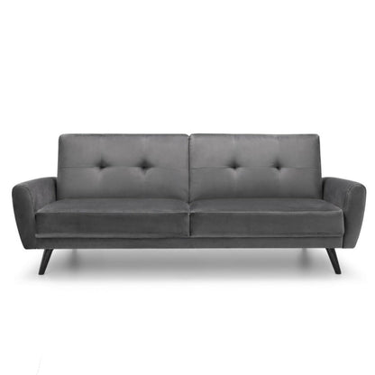 Monza Grey Fabric Retro Sofa Bed