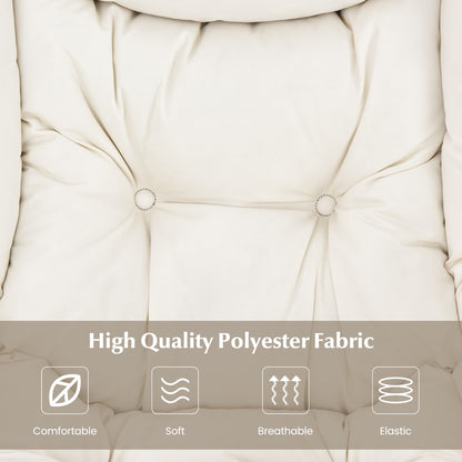 Lazy Chair with Ottoman-Beige