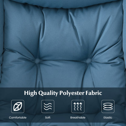 Lazy Chair with Ottoman-Navy