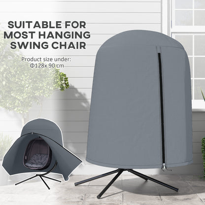 Outsunny 190 x Î¦128cm Hanging Egg Chair Furniture Cover - Grey