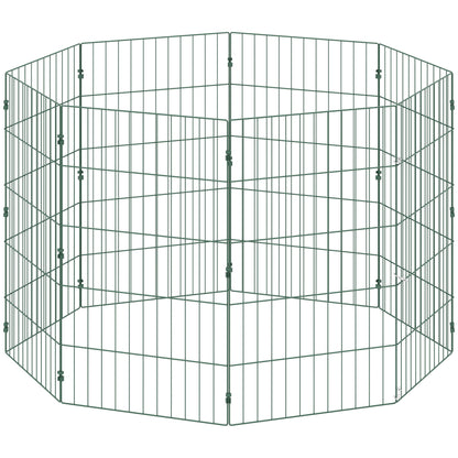 PawHut 8 Panel Pet Playpen for Medium Dogs Indoor Outdoor 80 cm Height