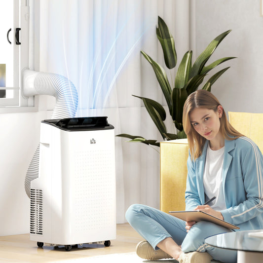 HOMCOM 14000 BTU Mobile Air Conditioner for Room up to 35mÂ², Smart Home WiFi Compatible, with Dehumidifier, Fan, 24H Timer