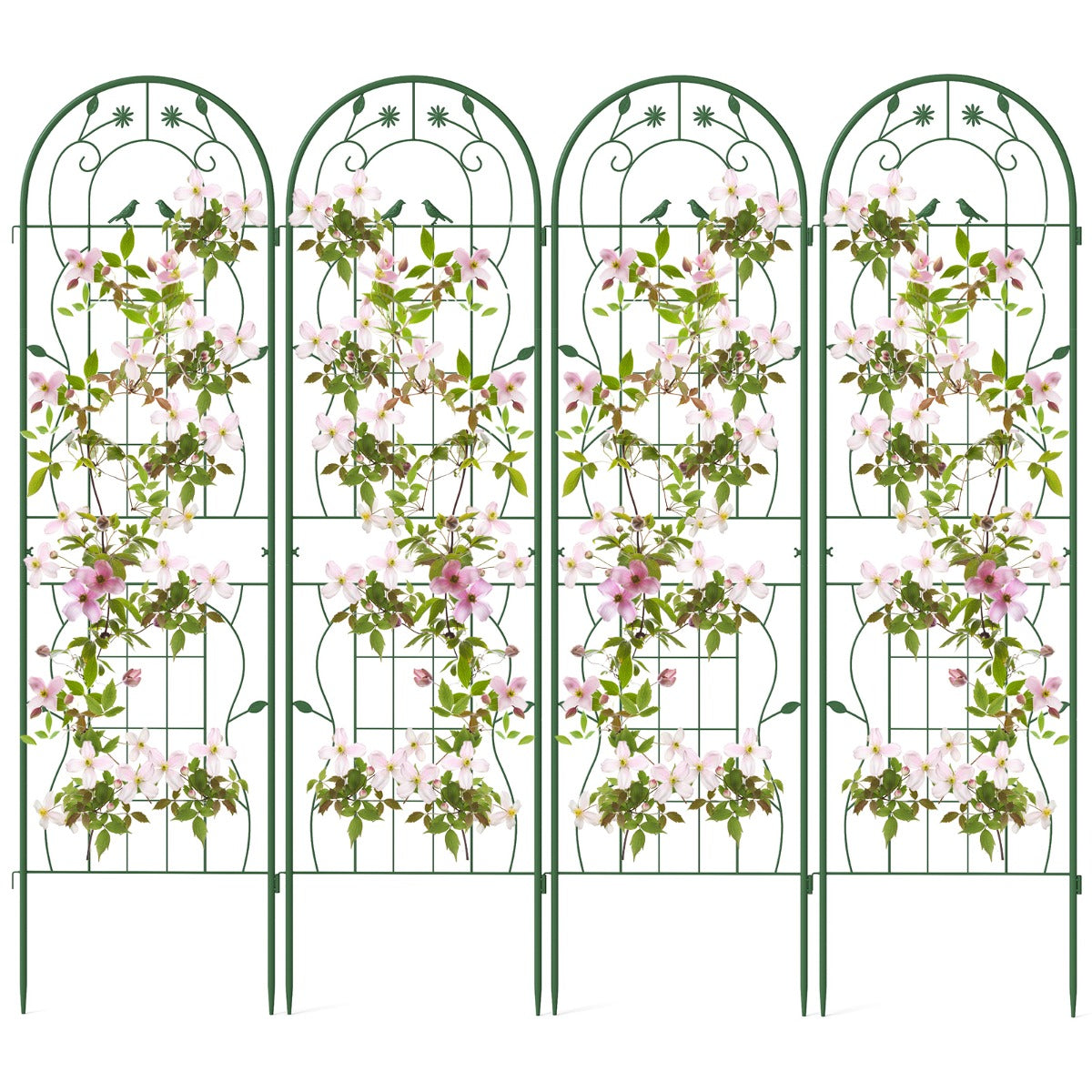 2/4 Pack Metal Garden Trellis for Climbing Plants-Set of 4