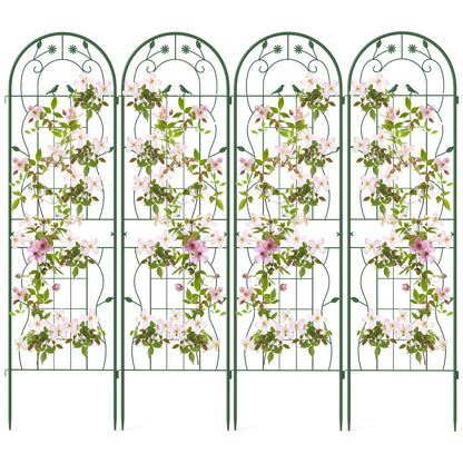 2/4 Pack Metal Garden Trellis for Climbing Plants-Set of 4