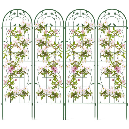 2/4 Pack Metal Garden Trellis for Climbing Plants-Set of 4