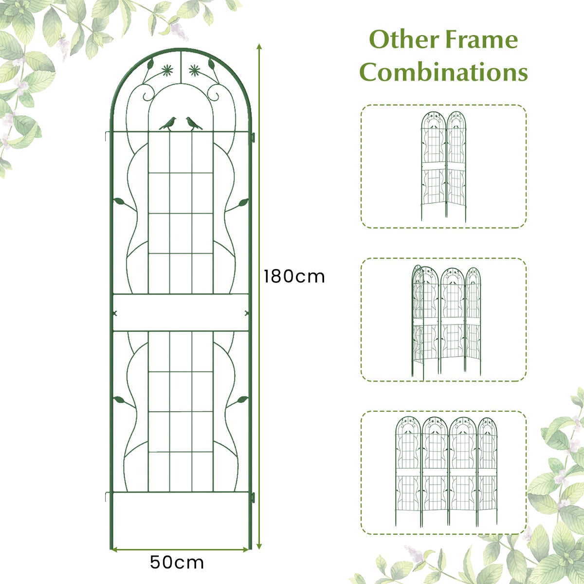 2/4 Pack Metal Garden Trellis for Climbing Plants-Set of 4