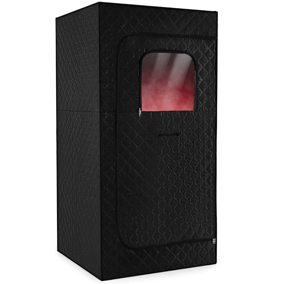 Portable Steam Sauna Box Extra-Large Tent 3L/1200W Fast-Heat Steamer-Black